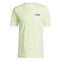 Men's adidas SS22 Solid Color Logo Embroidered Label Short Sleeve Japanese Version Green T-Shirt HA8767
