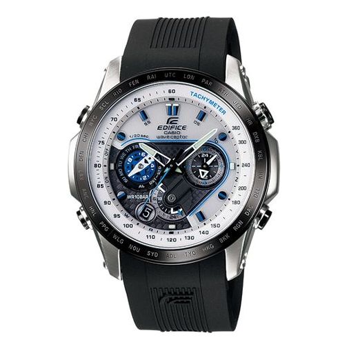 Casio Edifice Analog Watch 'White Silver Black Blue' EQW-M1001B-7A