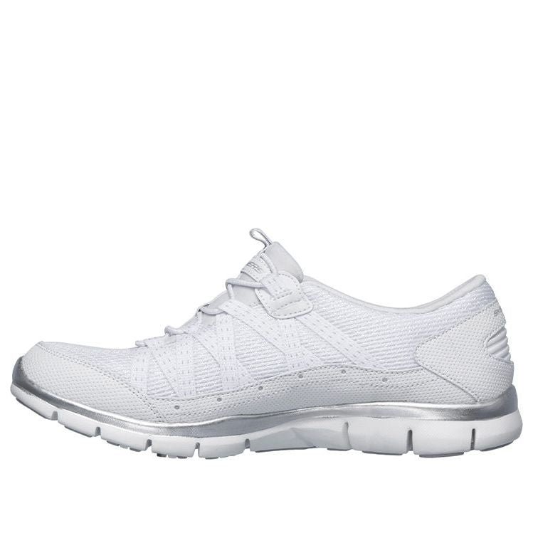 (WMNS) Skechers Gratis Low-Top Running Shoes White 22823-WSL