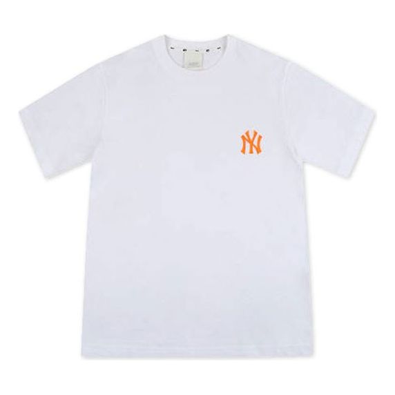 MLB Unisex New York Yankees Logo Tee White/Orange 31TS10031-50I
