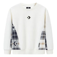 (GS) Converse Casual Crew Sweater Asia Sizing 'White Black' CV2342061GS-001