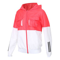 (WMNS) adidas neo CS Windbreaker Jacket Pink/Red DW8326