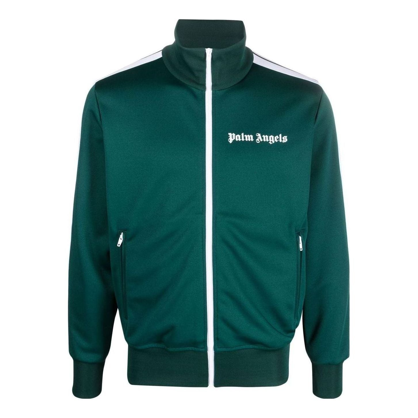 Palm Angels SS23 Classic Track Jacket 'Green White' PMBD001C99FAB0045501