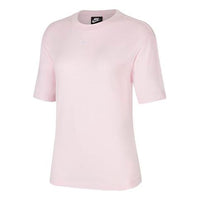 (WMNS) Nike Solid Color Round Neck Short Sleeve Pink DJ2789-630
