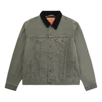 Men's Levis Lapel Denim Jacket Military Green 72890-0009
