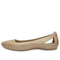 (WMNS) Crocs Minimalistic Casual Flat Sports Gold Color Sandals 202811-710
