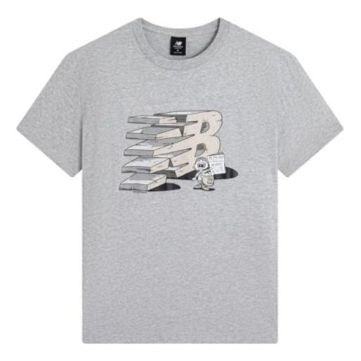 New Balance 3D Logo T-Shirt Asia Sizing 'Grey' AMT21568-AG