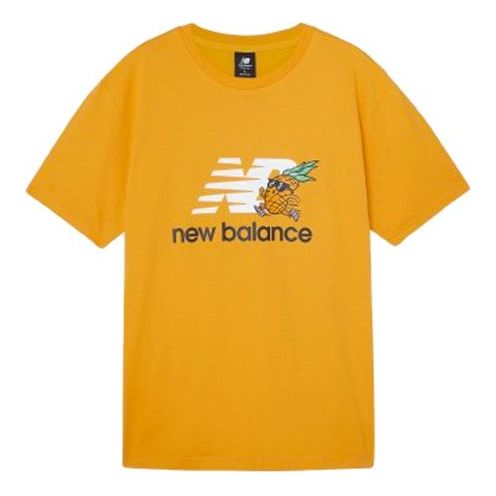 New Balance Printing Casual T-Shirt Asia Sizing 'Yellow' AMT01576CWY