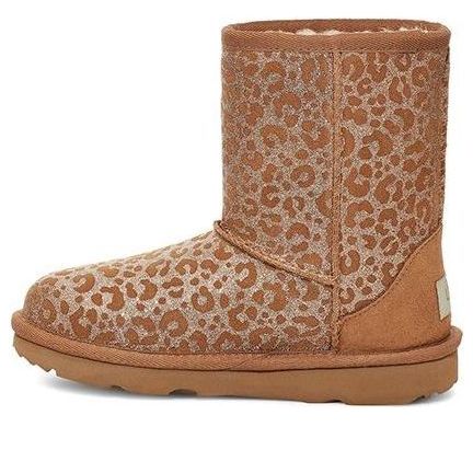 (PS) UGG Classic II Glitter Leopard Fleece Lined Brown 1112388T-CHE