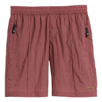 adidas Solid Color Elastic Waistband Straight Shorts Japanese Version Unisex Deep Red HA1291