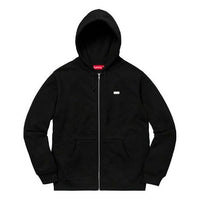 Supreme FW18 Reflective Small Box Zip Up Sweatshirt Black SUP-FW18-1281