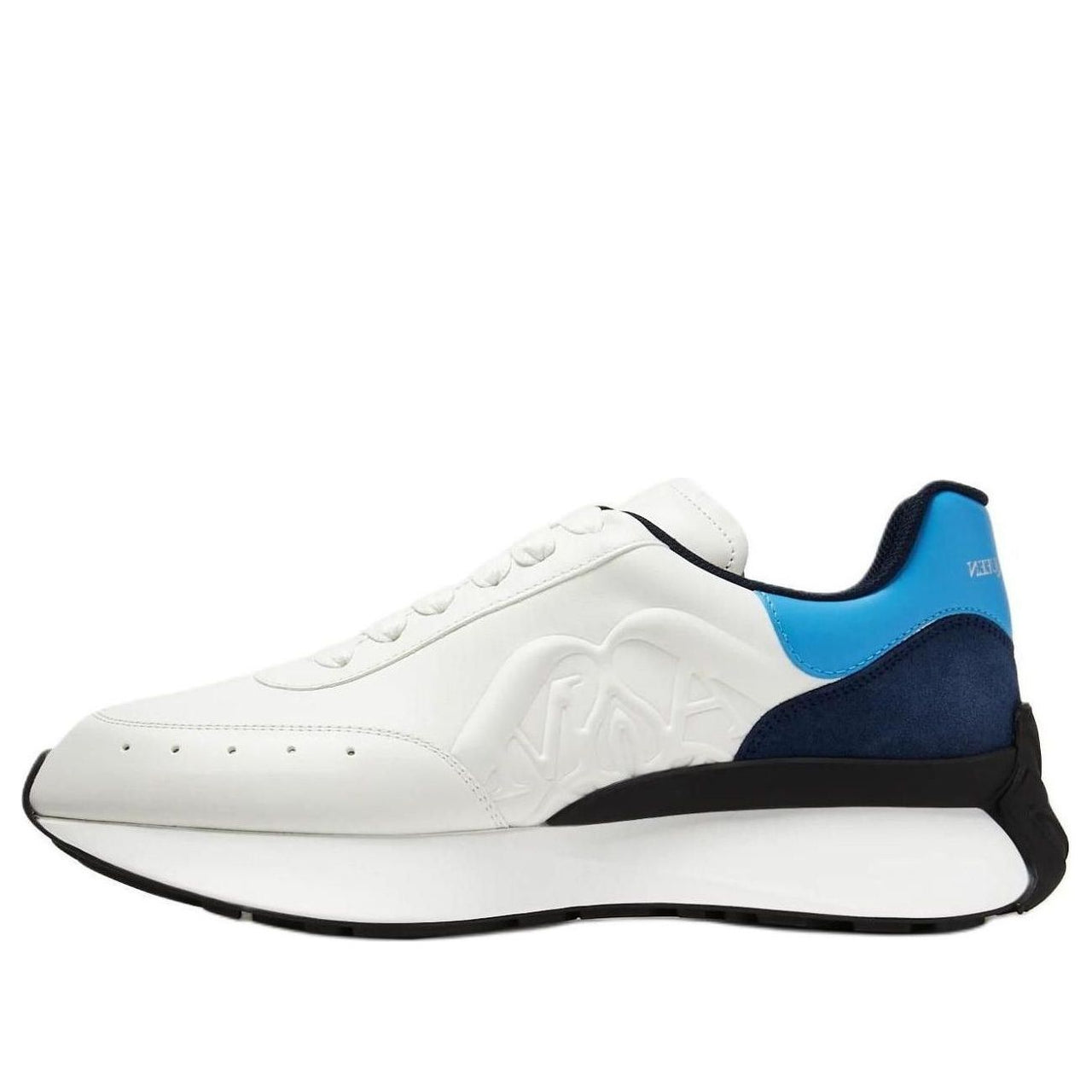 Alexander McQueen Sprint Runner Sneakers 'White Black Blue' 777417WIDNK8758