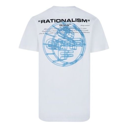 Off-White Cotton Minimalistic Casual Design Short Sleeve White OMAA027R2018500362881