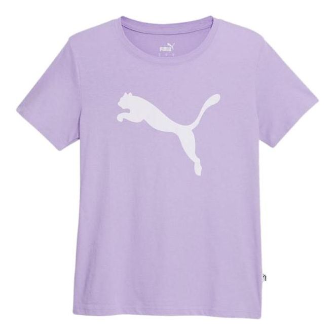 (WMNS) PUMA Essentials Big Cat Logo Tee 'Purple' 678900-25