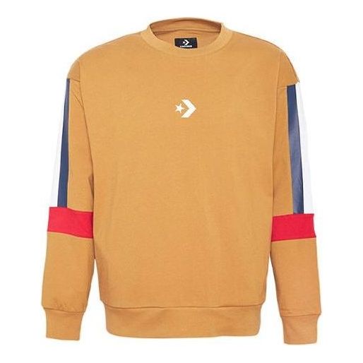 Converse LW Contrast Panel Sweatshirt Asia Sizing 'Brown' 10018022-A02