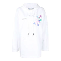 (WMNS) Off-White SS21 Logo Pullover Hoodie White OWBB040S21JER0010184