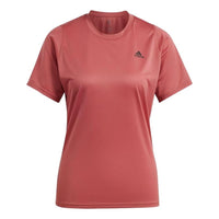(WMNS) adidas Run Icon 3 Bar T-Shirt Asia Sizing 'Red' HK9136