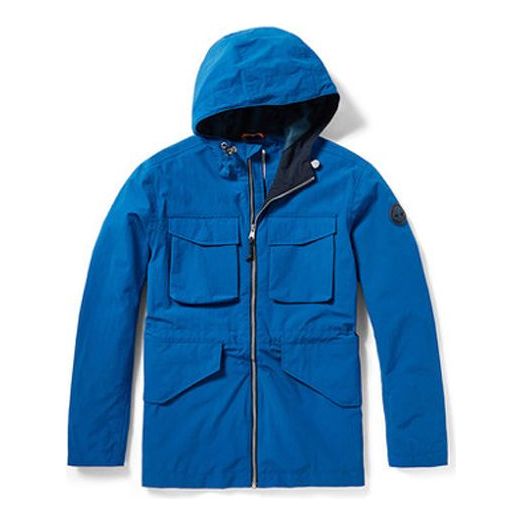 Men's Timberland Multiple Pockets Casual hooded Jacket Dark Blue A2EJW-I55