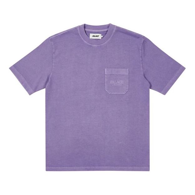 PALACE Solid Color Alphabet Short Sleeve Unisex Purple P20ES070
