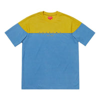 Supreme FW18 Split Logo SS Top Periwinkle Tee SUP-FW18-272
