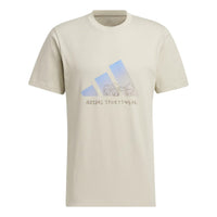 adidas Graphic T-Shirt Asia Sizing 'White Blue' JP4585