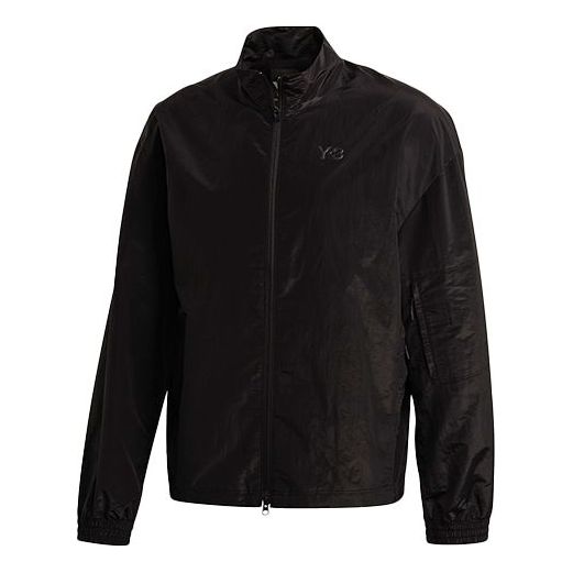 Men's Y-3 Sports Zipper Stand Collar Jacket Black FN3397