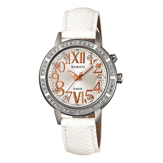CASIO Female SHEEN Japan / South Korea Fashion Waterproof White Analog SHE-4031L-7AU