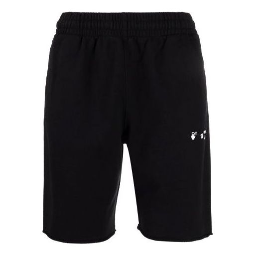 Off-White SS22 Logo Sports Shorts Ordinary Version Black OMCI006C99FLE0071001