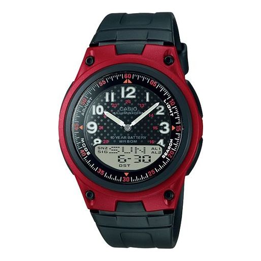CASIO Waterproof BlackRed Analog/Digital Combo AW-80-4B2021