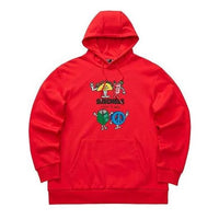 Skechers Fun Cartoon Printed Fleece-Lined Hoodide 'Red Grey Navy' L421U235
