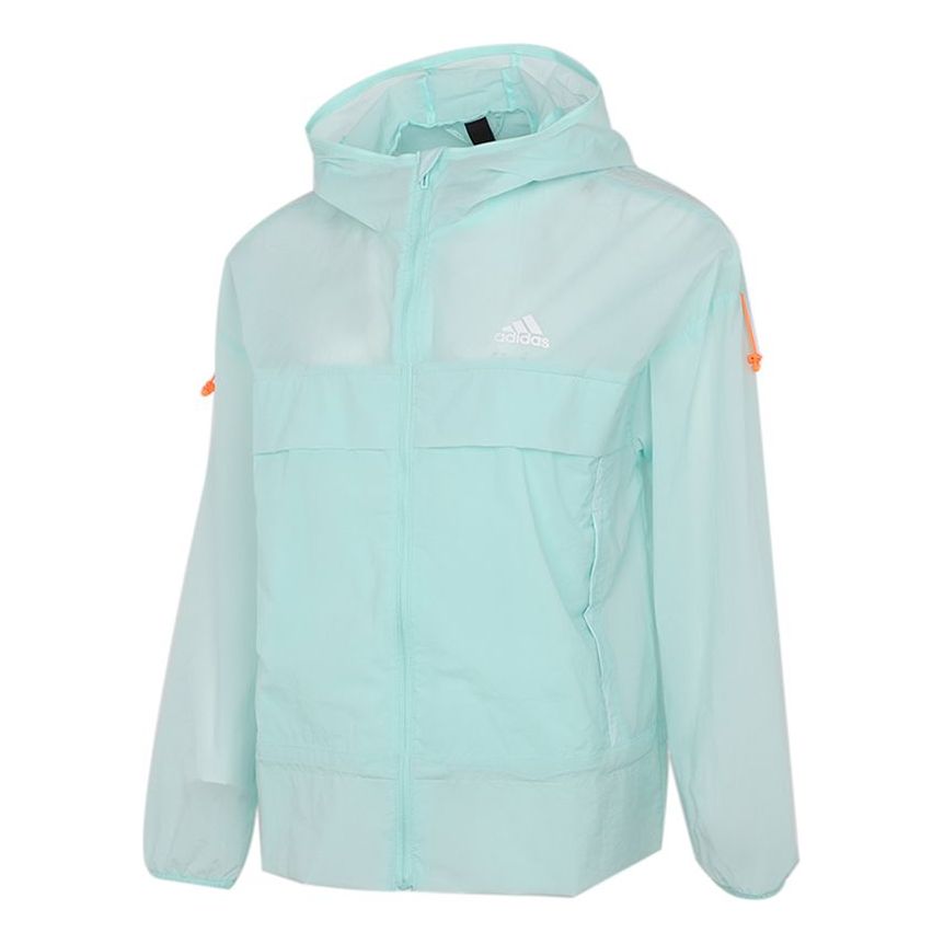 (WMNS) adidas Solid Color Sports Stylish Hooded Jacket Sky Blue GP0671