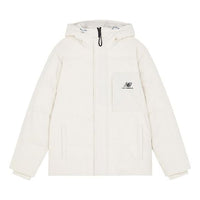 New Balance Logo Hooded Jacket Asia Sizing 'White' AMJ13331-BE