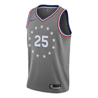 Nike NBA City Limited AU Player Edition Philadelphia 76ers No. 25 Jersey Grey Gray AJ4637-063