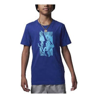 (GS) Air Jordan Burst T-Shirt 'Blue' 95C530-U1A