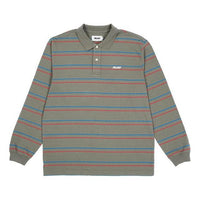 PALACE Stripe Loose Long Sleeves Olive Polo Shirt P20ES102
