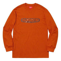 Supreme SS19 Tech L/S Tee Orange LOGO Long Sleeves Pullover Unisex SUP-SS19-155