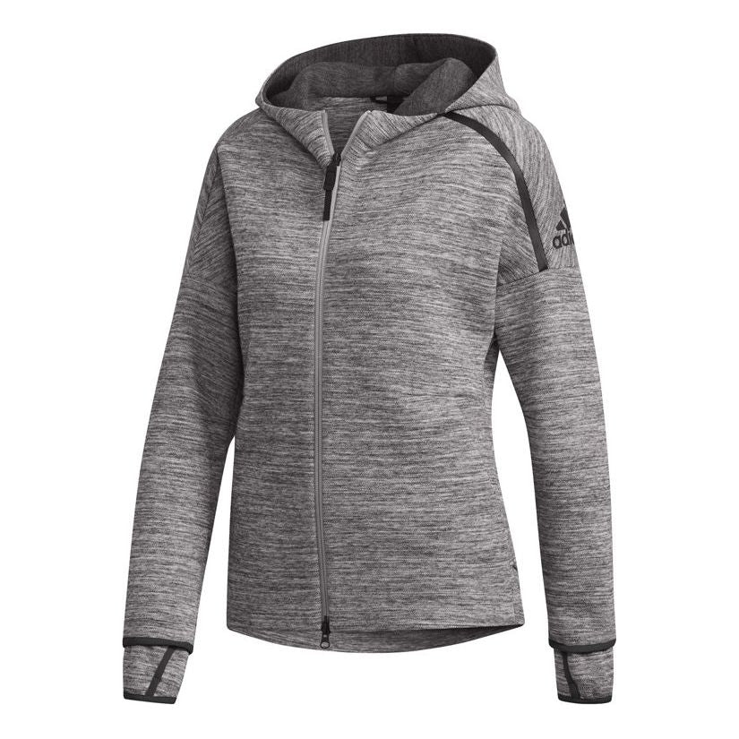 (WMNS) adidas Sports Hooded Jacket 'Grey' DY5770