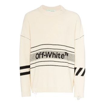 Off-White logo Intarsia White OMHE016S19C160210200