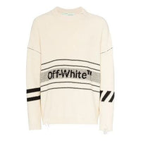 Off-White logo Intarsia White OMHE016S19C160210200