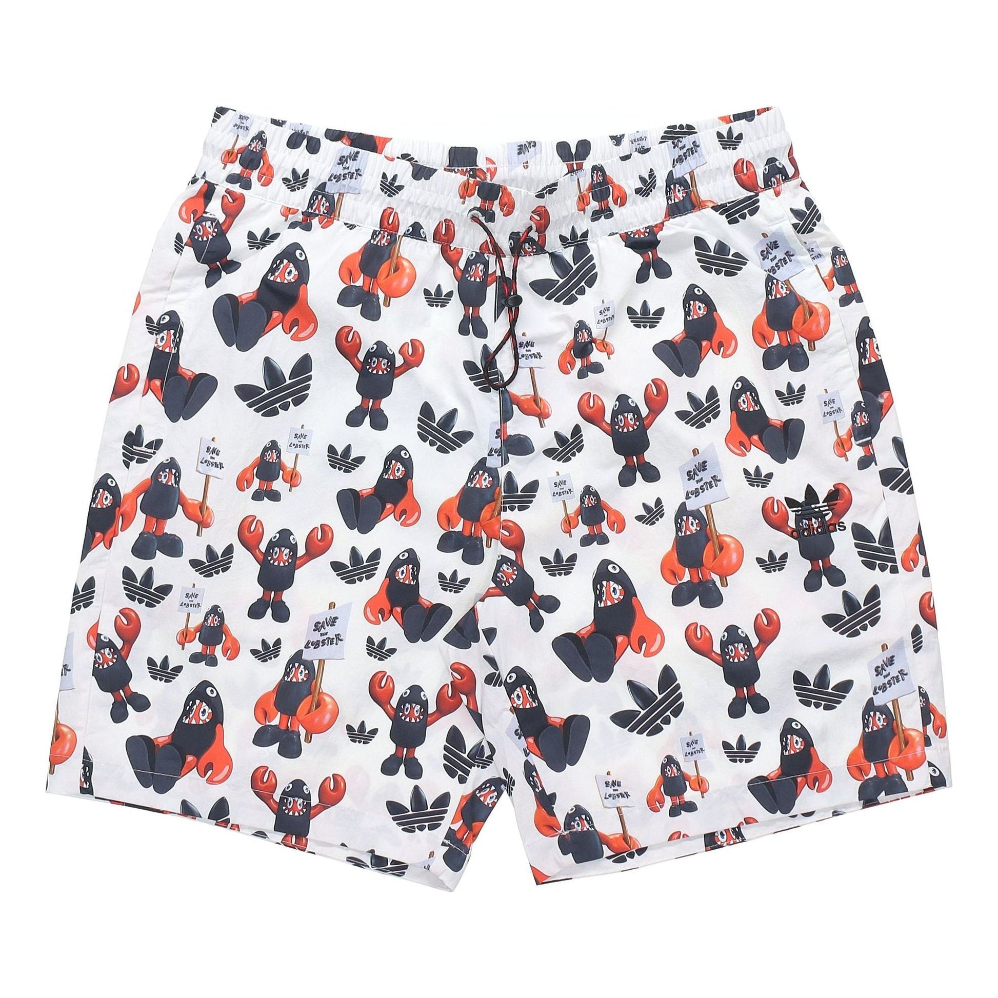 adidas originals Artist Shorts Dragon Printing Sports Breathable White HA4698