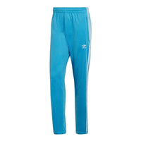 Men's adidas originals Solid Color Stripe Casual Sports Pants/Trousers/Joggers Japanese Version Blue HB9386