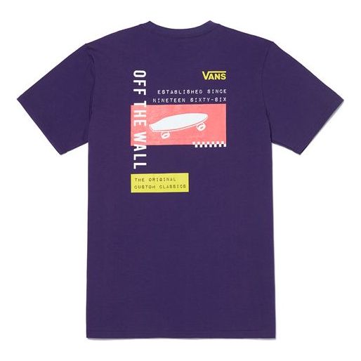 (WMNS) Vans SS20 Skateboard Logo Printing Short Sleeve Purple VN0A4BRQY0X