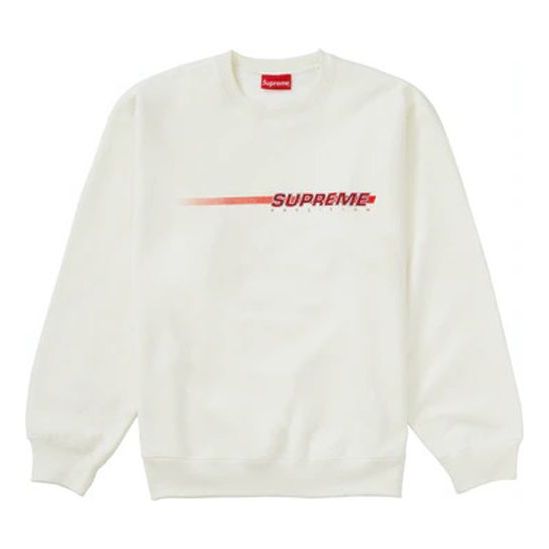Supreme Precision Crewneck 'White Red' SUP-SS21-838