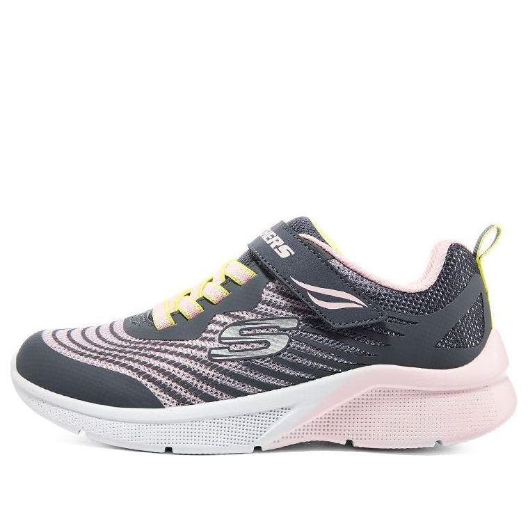 (GS) Skechers Girls Microspec Rejoice Racer 'Grey Pink' 302349L-CCMT