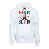 Air Jordan 4 M J Lgc Po Chest Printing Drawstring Hoodie 'White' CQ8291-100