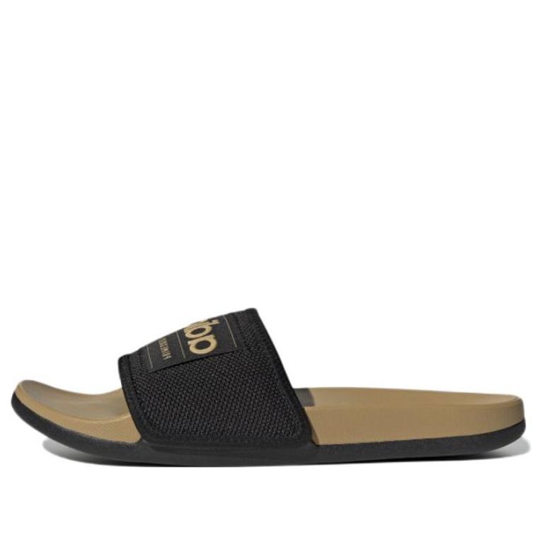 adidas Adilette Comfort Slides 'Black Golden Beige' GW0817
