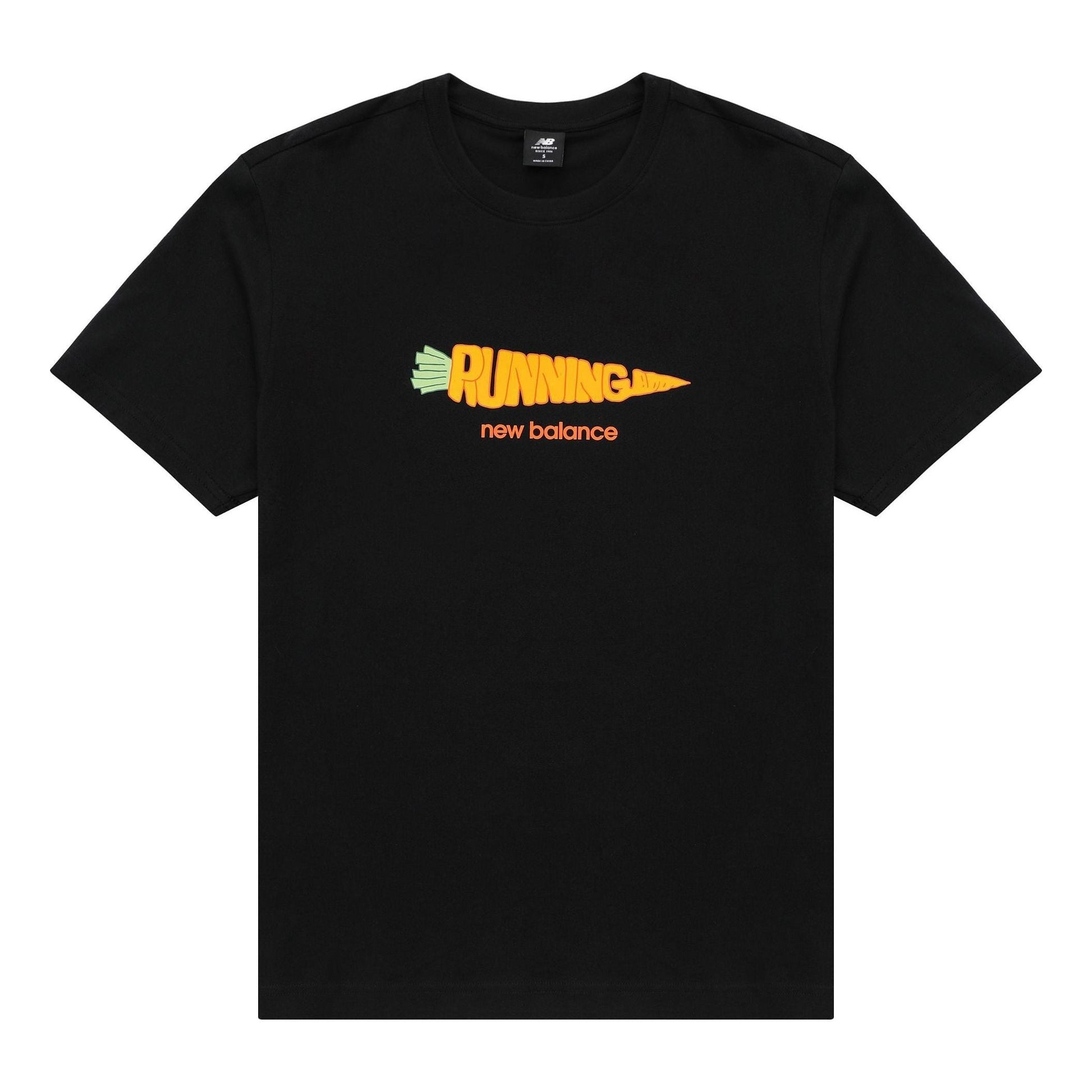 New Balance Running Graphic Tee Asia Sizing 'Black Orange' AMT31331-BK
