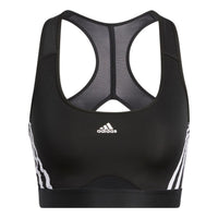 (WMNS) adidas Powerreact Training Medium Support 3-Stripes Bra Asia Sizing 'Black' HC7889