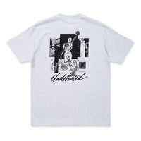 UNDEFEATED DUNK Tee Grey Cursive Alphabet Printing Unisex light grey 80094-GREY