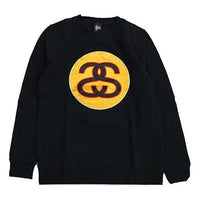 Stussy Classic Embroidered Round Neck Unisex Black 1913631